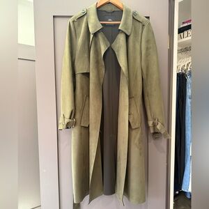 Zara Green Suede Trench